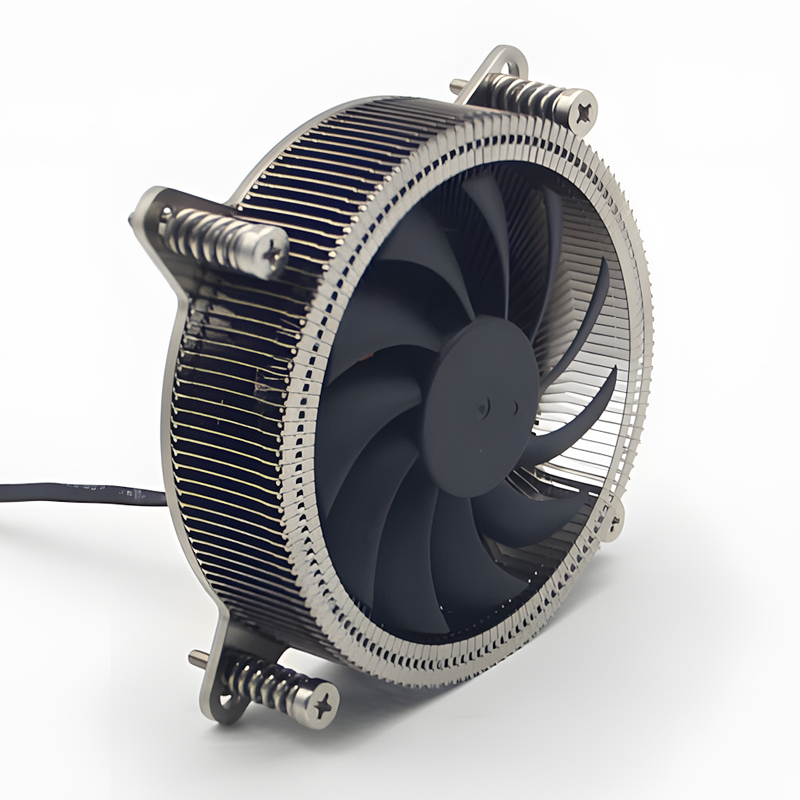 Low Profile Cpu Cooler Stock for I5 Lga 1200 115x 1700 2 Heat Pipes Aluminum Fins With Fan Pwm 4pin Round Pc Server Cpu Cooler